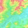 Mapa topográfico Nottingham, altitud, relieve
