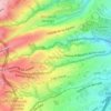 Mapa topográfico Tetelpan, altitud, relieve