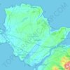 Mapa topográfico Ilha de Anglesey, altitud, relieve