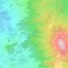 Mapa topográfico Tlalmanalco, altitud, relieve