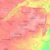 Mapa topográfico Zimbabue, altitud, relieve