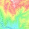 Mapa topográfico Guapán, altitud, relieve