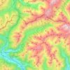 Mapa topográfico Pfitsch, altitud, relieve