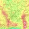 Mapa topográfico Zona Metropolitana del Valle de México, altitud, relieve