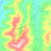 Mapa topográfico Ripe San Ginesio, altitud, relieve