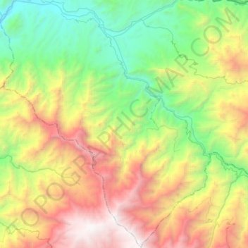 Mapa topográfico Marmot, altitud, relieve