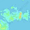 Mapa topográfico Pulau Togean, altitud, relieve