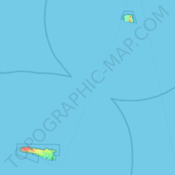 Mapa topográfico Lampedusa e Linosa, altitud, relieve