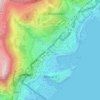Mapa topográfico Mónaco, altitud, relieve