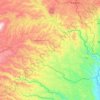 Mapa topográfico Nandi County, altitud, relieve