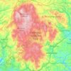 Mapa topográfico Dartmoor, altitud, relieve