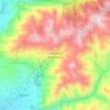 Mapa topográfico Lone Peak Wilderness, altitud, relieve