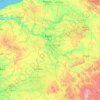 Mapa topográfico Sena, altitud, relieve