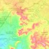 Mapa topográfico Ocoyucan, altitud, relieve