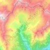 Mapa topográfico Ollomont, altitud, relieve
