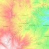 Mapa topográfico Chilchotla, altitud, relieve
