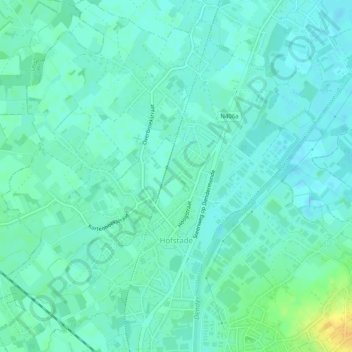 Mapa topográfico Hofstade, altitud, relieve