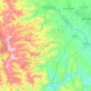 Mapa topográfico Teotlalco, altitud, relieve