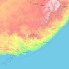 Mapa topográfico El Cabo Oriental, altitud, relieve