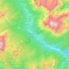 Mapa topográfico Borca di Cadore, altitud, relieve