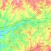 Mapa topográfico Overton, altitud, relieve