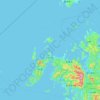 Mapa topográfico Hirado, altitud, relieve