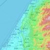Mapa topográfico Taichung, altitud, relieve