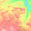 Mapa topográfico Quebrada, altitud, relieve