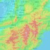 Mapa topográfico Prefectura de Nara, altitud, relieve