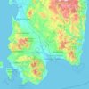 Mapa topográfico Sud Sardegna, altitud, relieve