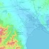 Mapa topográfico Assemini, altitud, relieve