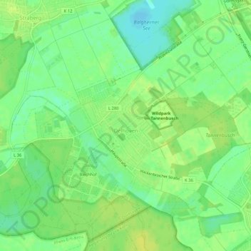 Mapa topográfico Delhoven, altitud, relieve