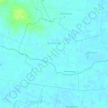 Mapa topográfico Mojosarirejo, altitud, relieve