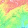 Mapa topográfico Teopantlán, altitud, relieve