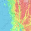 Mapa topográfico Tanums kommun, altitud, relieve