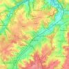 Mapa topográfico Wavre, altitud, relieve