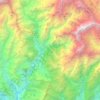 Mapa topográfico Annapurna, altitud, relieve