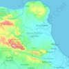 Mapa topográfico María Trinidad Sánchez, altitud, relieve