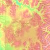 Mapa topográfico Parco nazionale di Yellowstone, altitud, relieve