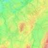 Mapa topográfico Burgundy, altitud, relieve