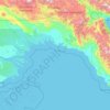 Mapa topográfico Gulf of Papua, altitud, relieve