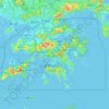 Mapa topográfico Hongkong, altitud, relieve