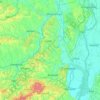 Mapa topográfico Tolna vármegye, altitud, relieve