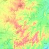 Mapa topográfico Lavalleja, altitud, relieve