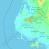 Mapa topográfico Ahome, altitud, relieve