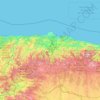 Mapa topográfico Astúrias, altitud, relieve