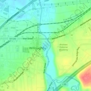 Mapa topográfico Todd Field, altitud, relieve