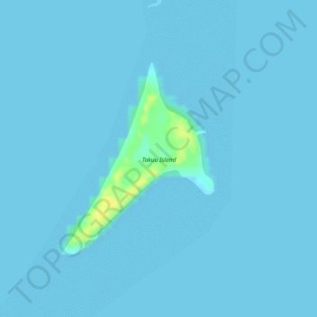 Mapa topográfico Takuu Island, altitud, relieve