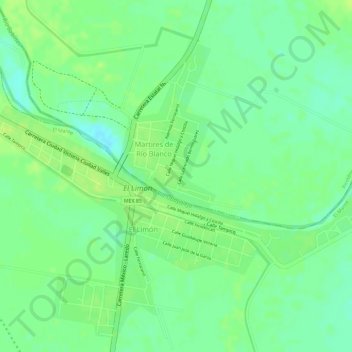 Mapa topográfico Rio Guayalejo, altitud, relieve