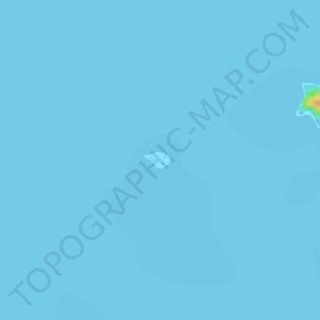 Mapa topográfico Cayo Culebra, altitud, relieve